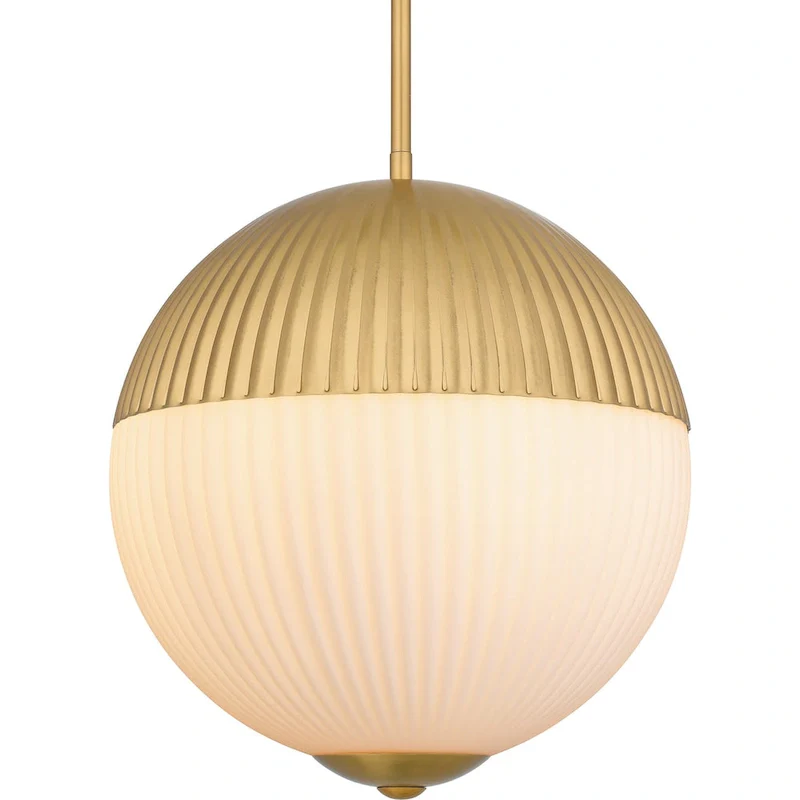 Mia 2-Light Brushed Gold Pendant Light