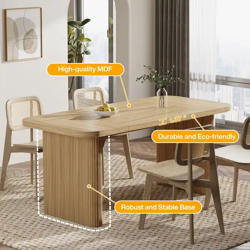 62.99 W Modern Executive Desk Simple Computer Desk with Engineered Wood Top and Legs