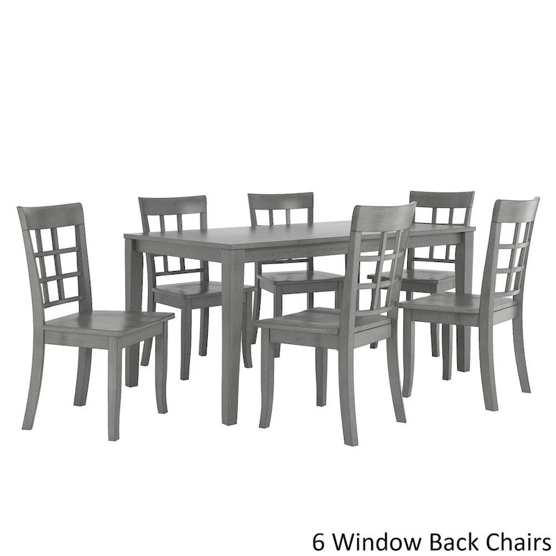 Wilmington II 60-Inch Rectangular Antique Grey Dining Set by iNSPIRE Q Classic