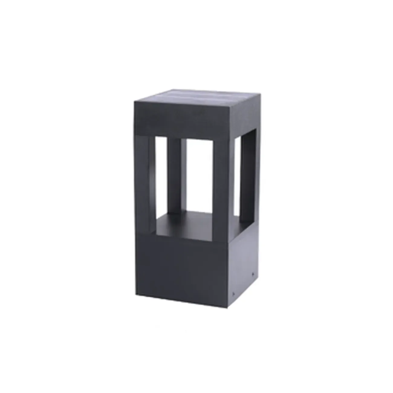 Metal Black Rectangle Frame Patio Post Cap Light