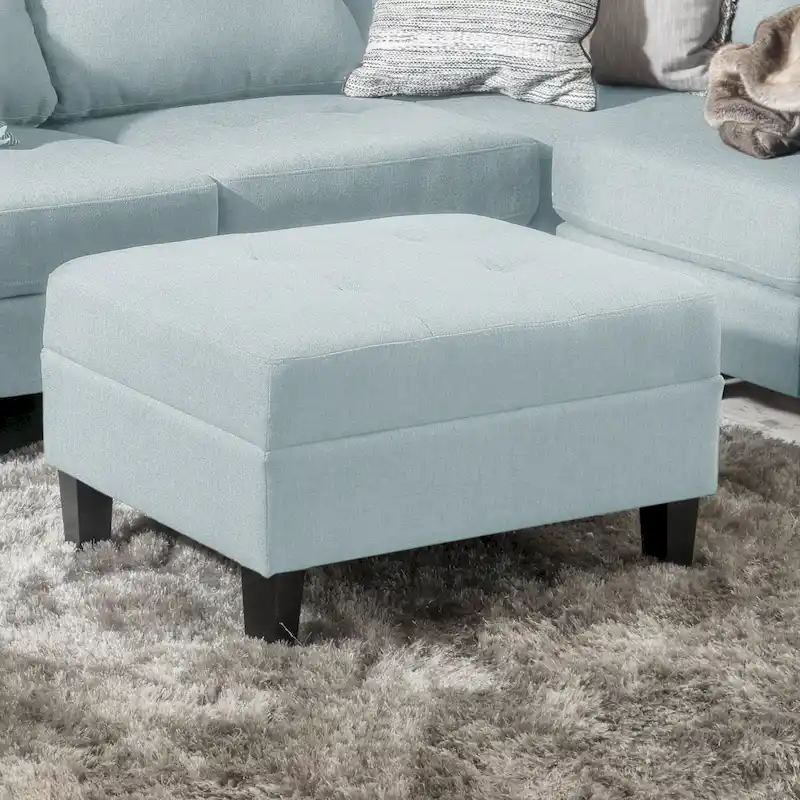 Tufted Fabric Ottoman