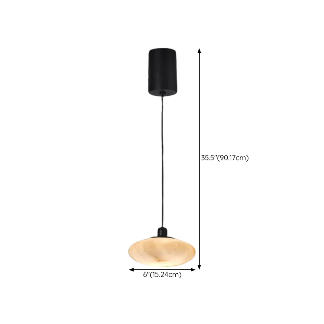 Adjustable Stone White Round Downrods Pendant Light