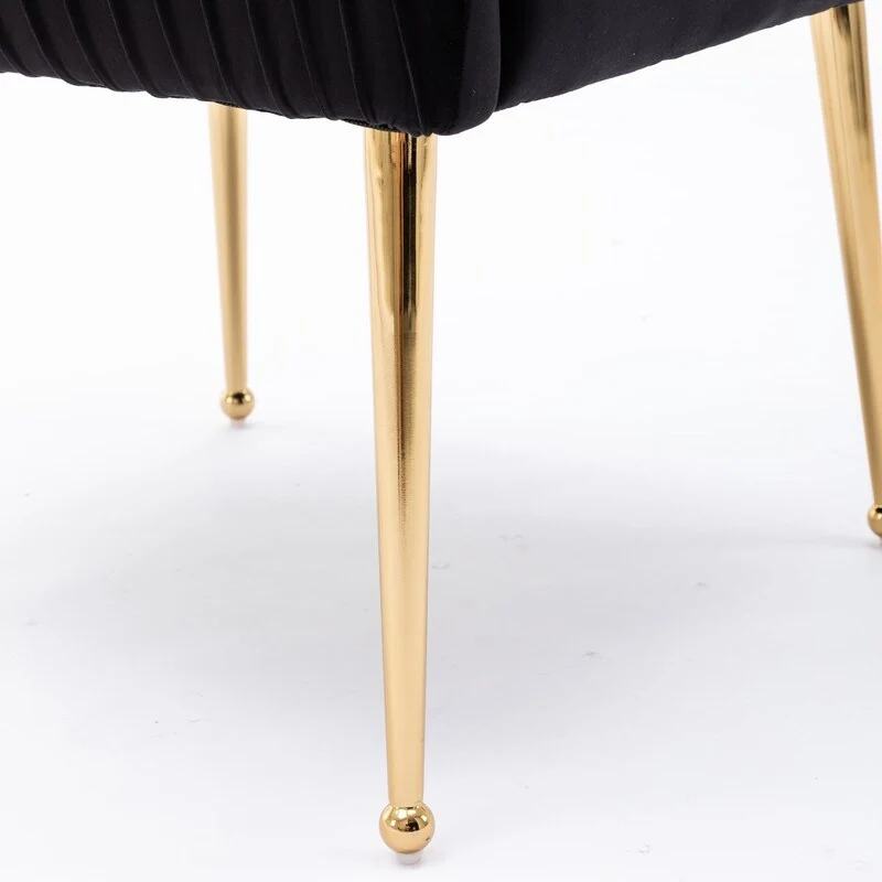 Mid Century Velvet Accent Dining Chair Set of 2 with Rear Handle