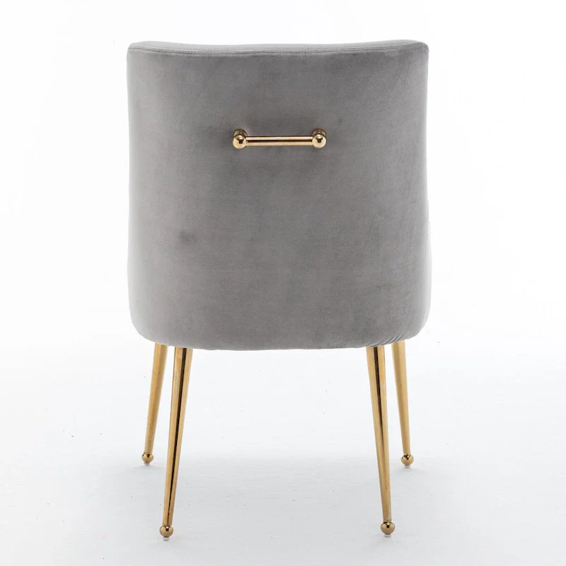 SEYNAR Velvet Upholstered Dining Chair Set of 4, Modern Glam Armless Side Chair