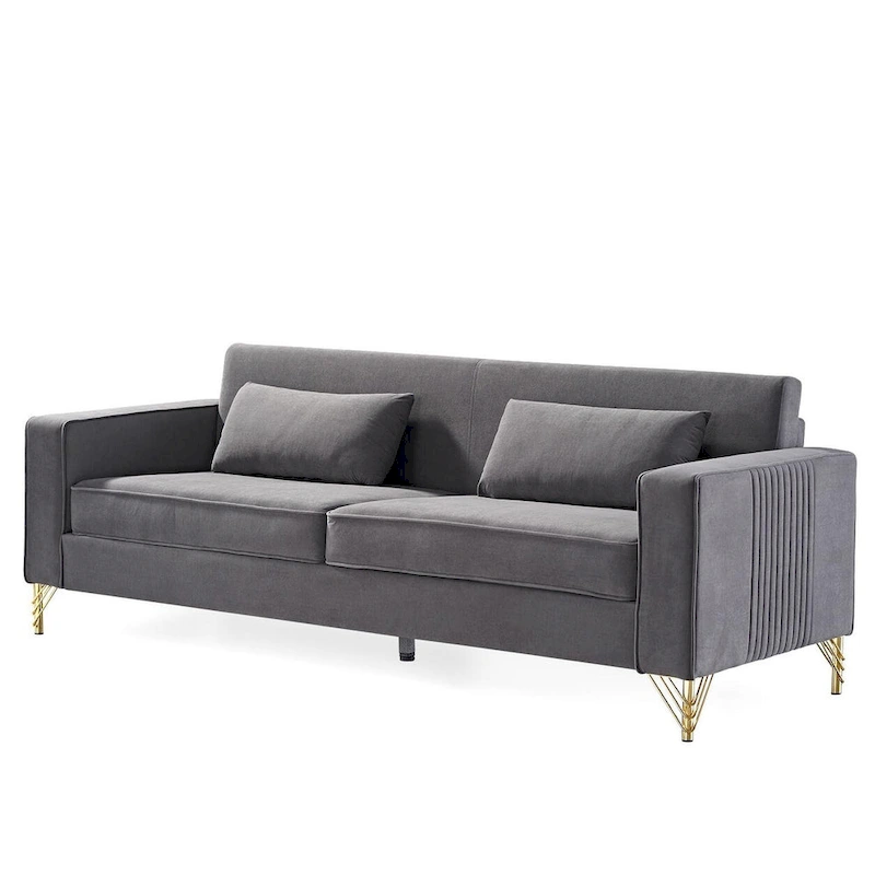 Modern Velvet Upholstered Living Room Sofa