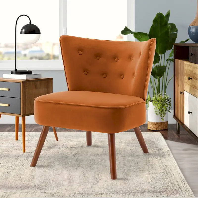 Velvet Accent Chair, Multi-Color, Single Seat – 27.6