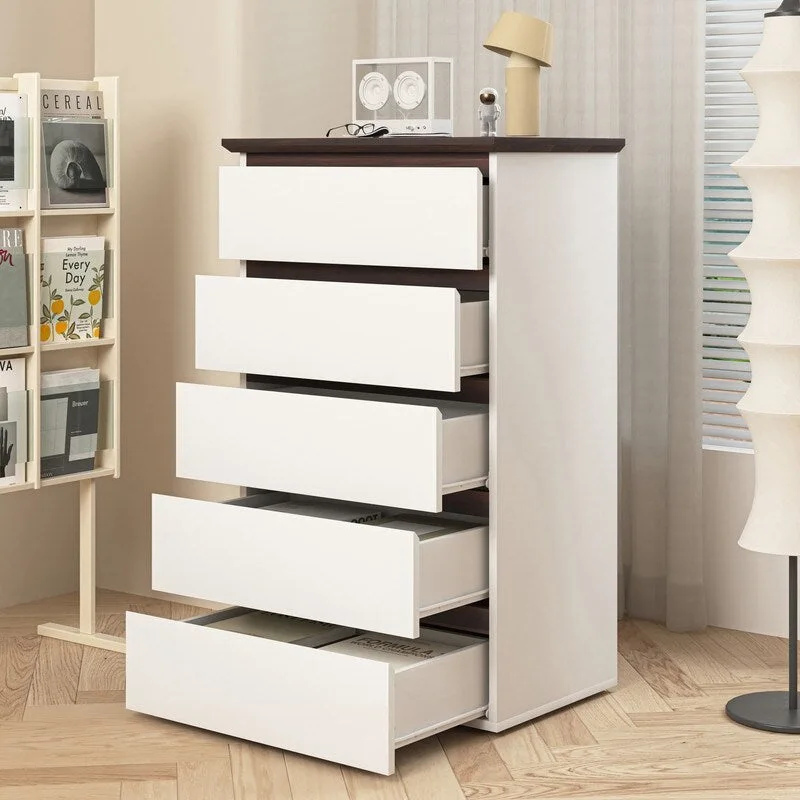 One Modern 5-Drawer Storage Chest Dresser Drawer