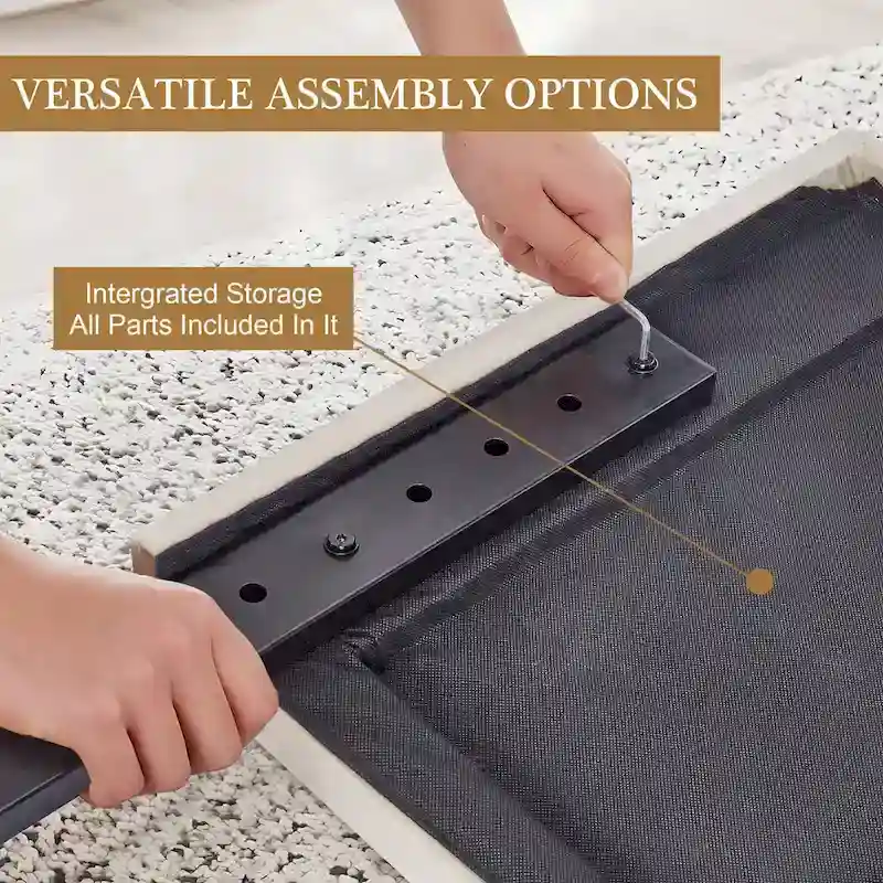 Diamond Tufted Adjustable Upholstered Headboard Queen King