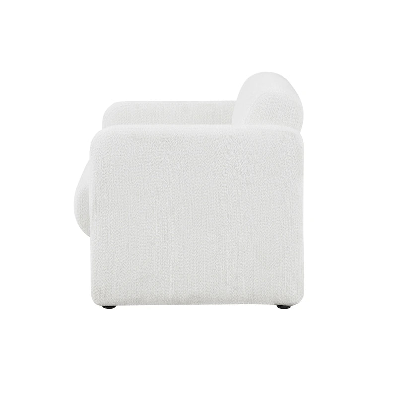 Modern Boucle Fabric Accent Chair with Arms, Upholstered Single Sofa Chair