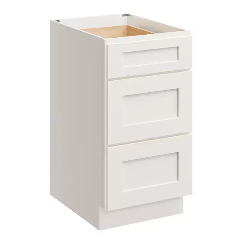 CASAINC 18 in. W x 24 in. D x 34.5 in. H Base Kitchen Cabinet with 3 Soft-Close Drawers  RTA Plywood Cabinets