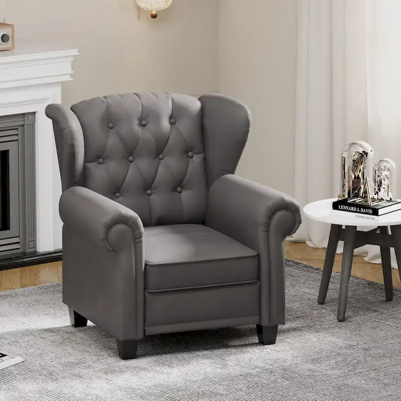 Modern Tufted Push Back Tufted Recliner Armchair