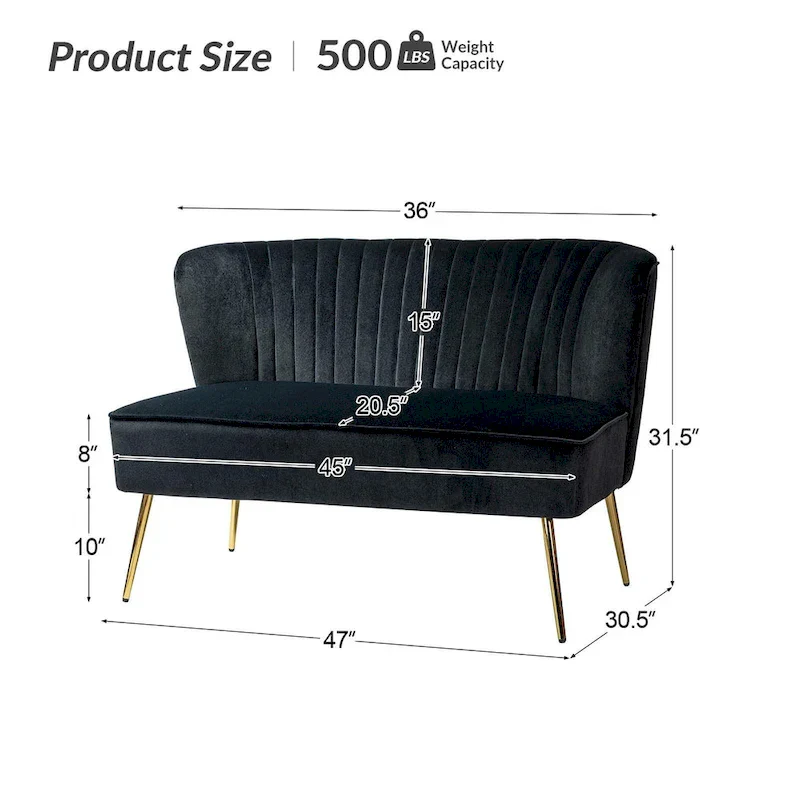 Delicia 3 Piece High-Quality Velvet Fabric Living Room Set with Sturdy Legs