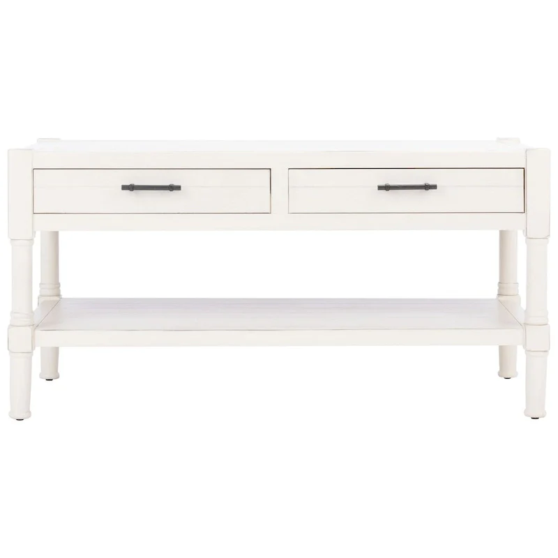 SAFAVIEH Alene 2-Drawer Bottom Shelf Coffee Table - 37.8 W x 19 L x 19 H - 38Wx19Dx19H