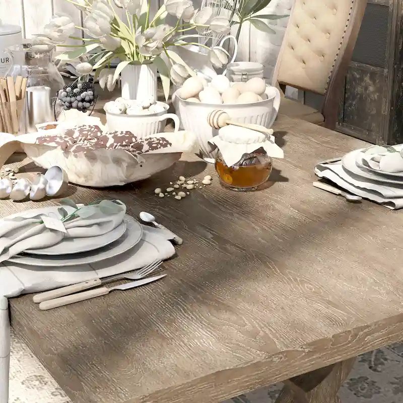 The Gray Barn Windswept Rustic 90-inch Wood Expandable Dining Table