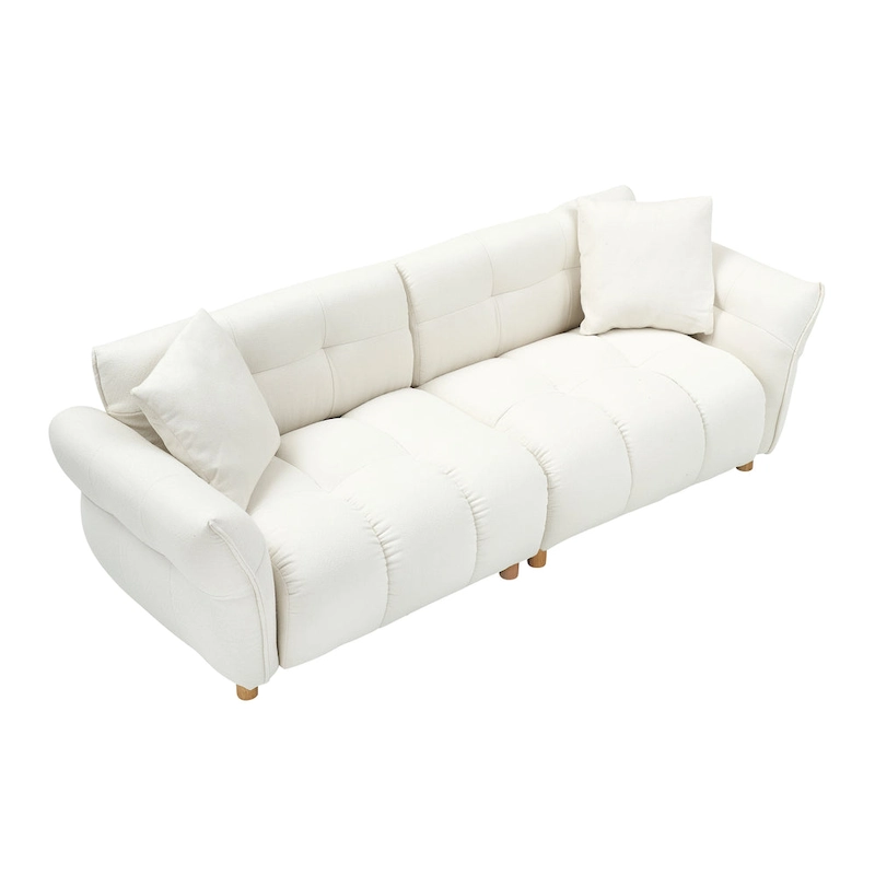 Teddy Upholstered 3-seater Sofa with Matching Pillows