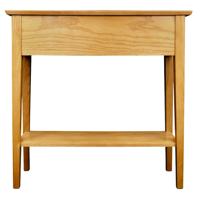Solid Ash Wood Console Table with 2 Drawers & Open Shelf – 2 Finishes