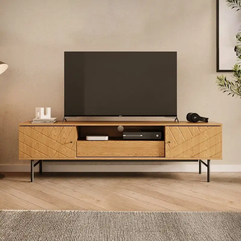 Studio London Amara 70.6 Media Console Oak Effect TV Stand