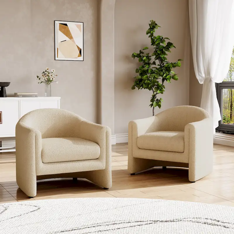 Modern 32.3 wide Upholstered Accent Chairs Set of 2