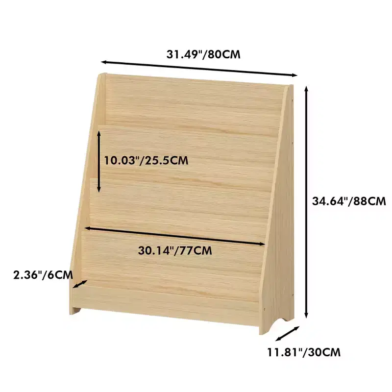 GDFStudio Zee Modern 4-Tier Kids Bookshelf