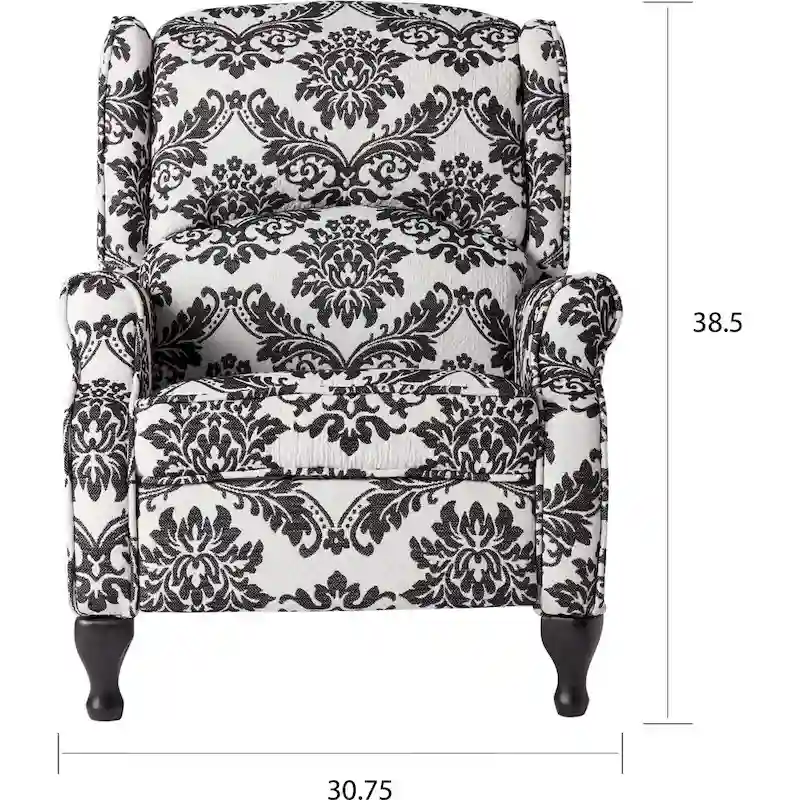 Simple Living Upholstered Wing Recliner