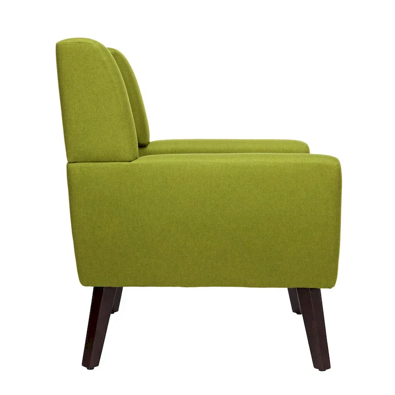 Tufted Upholstered Armchair with Wood Legs
