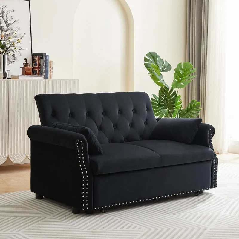 Adjustable Sleeper Sofa with 2 Lumbar Pillows