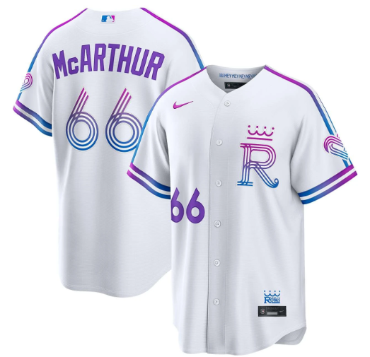 James McArthur Kansas City Royals White 2026 City Connect Jersey