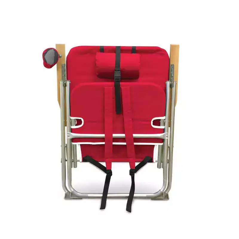 Caribbean Joe High Weight Outdoor Portable Beach Chair - Red