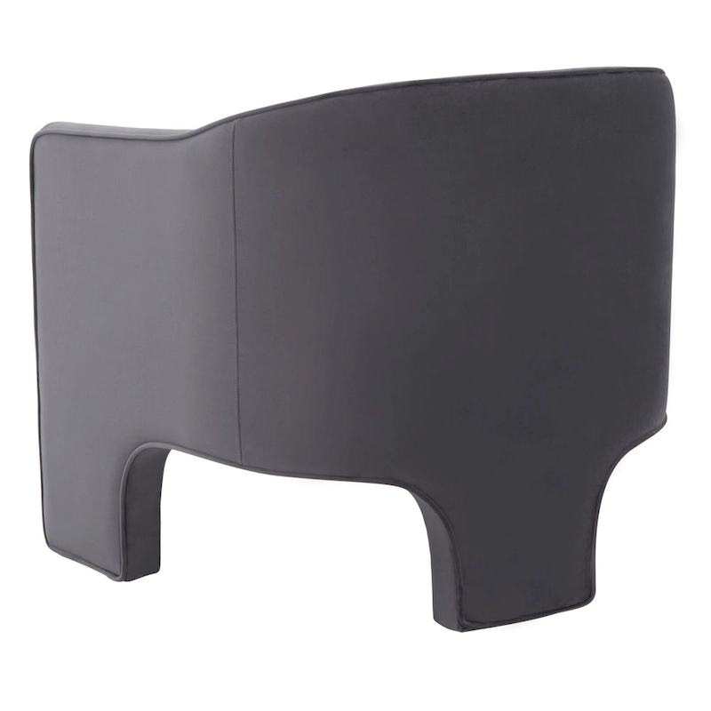 SAFAVIEH Couture Evchen Velvet Accent Chair - 30 W x 28 L x 30 H - 30Wx28Dx30H