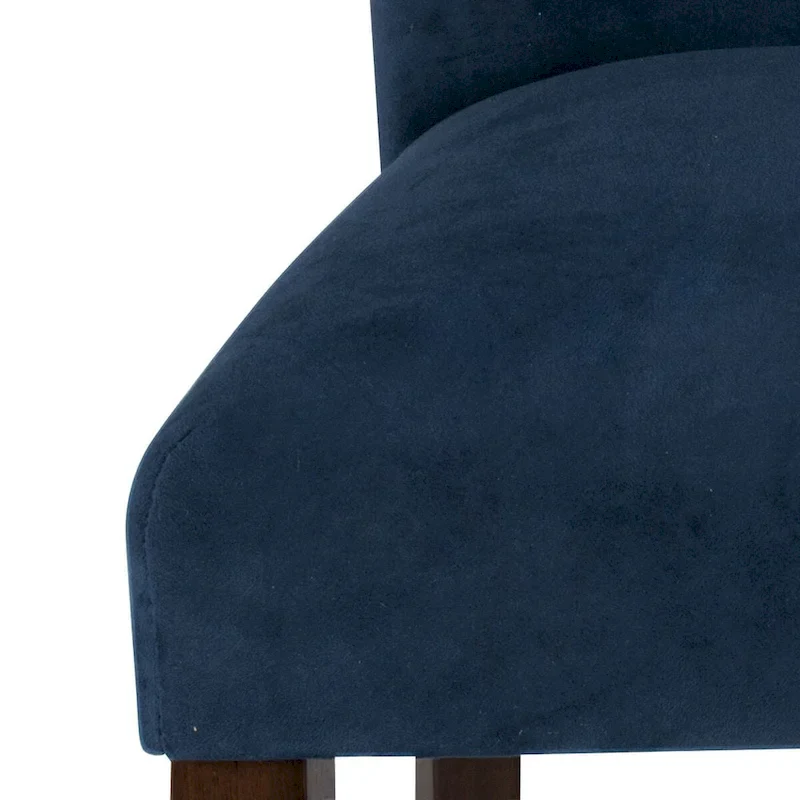 Classic Dark Navy Blue Velvet Parsons Dining Chair