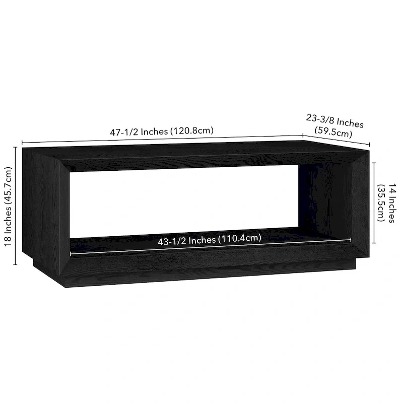 48  Wide Rectangular Coffee Table - 47.5  Wide