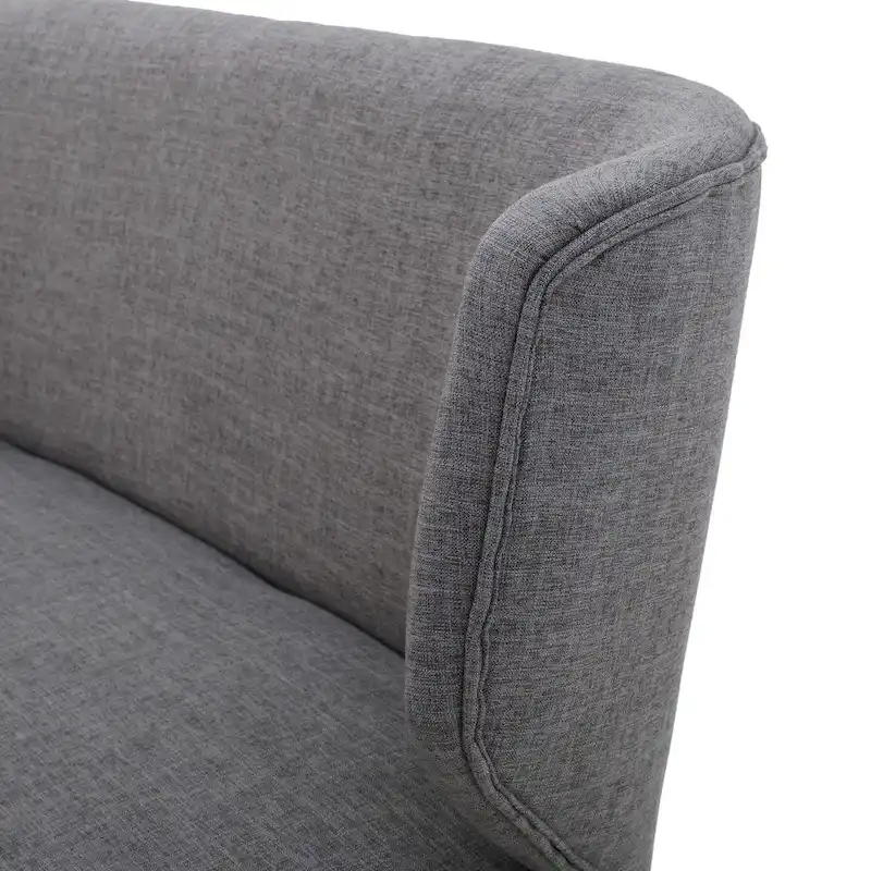 Desdemona Mid-Century Fabric Loveseat by