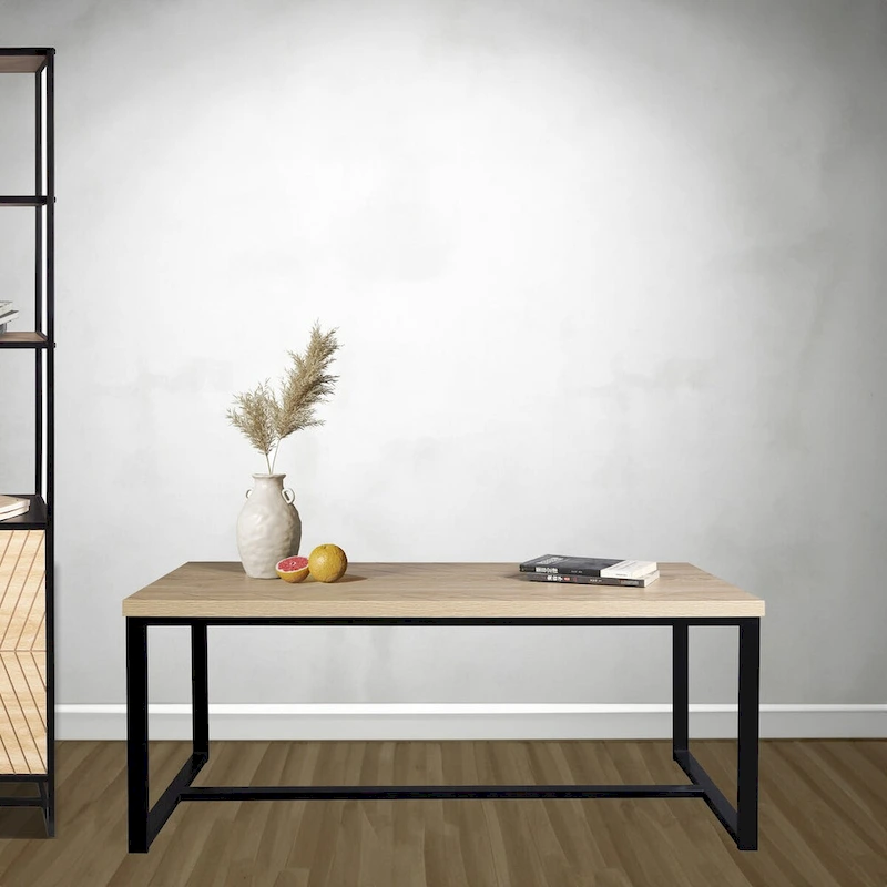 Bali Coastal Modern Coffee Table Natural Wood Top