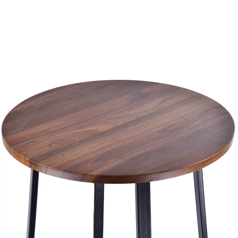 Modern Industrial 3-Piece Bistro Pub Metal Bar Table Set