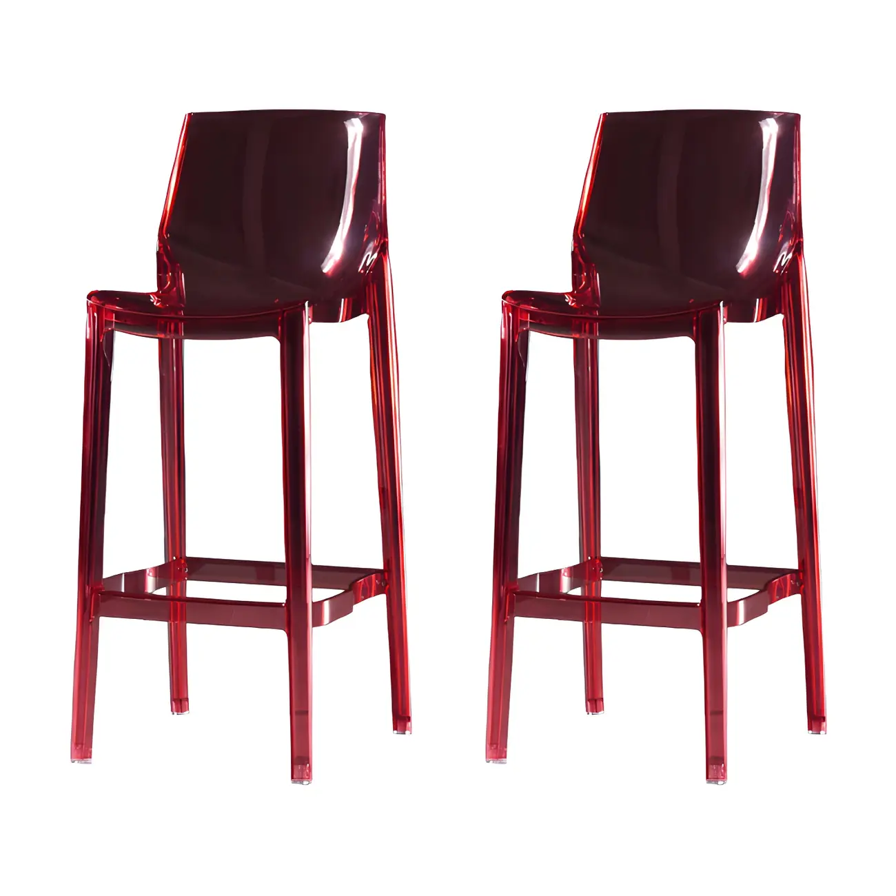 Modern Acrylic Transparent Chic Rectangle Durable Bar Stool