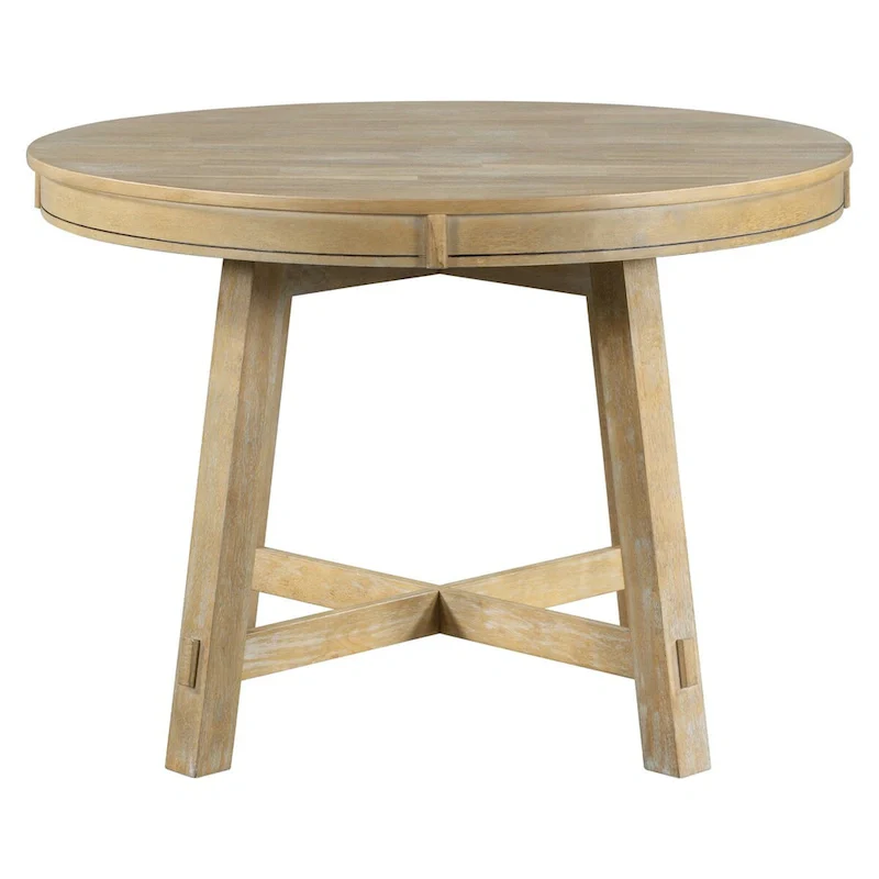 Farmhouse Round Extendable Dining Table