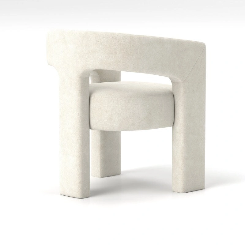 SEYNAR Modern Glam Velvet Upholstered Dining Chair, Open-Back Accent Chair