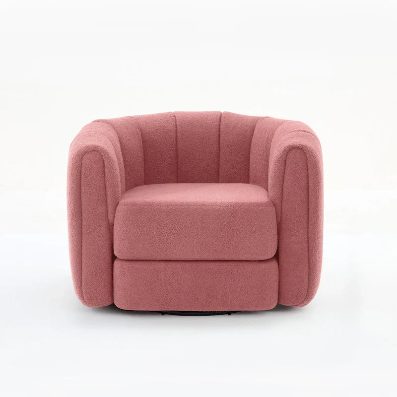 Swivel Teddy Accent Barrel Chair
