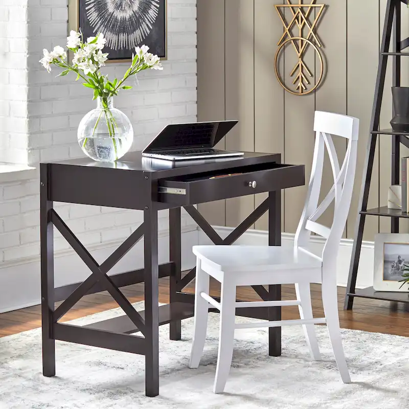 Simple Living X-Frame Farmhouse Wood Desk