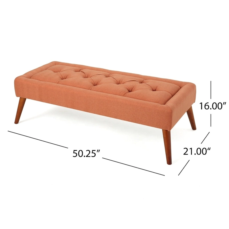 Williams Tufted Fabric Ottoman Bench by Christopher Knight Home