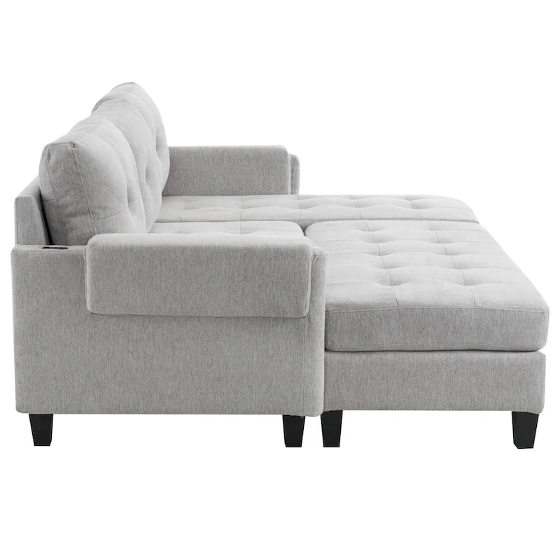 83.4inch L-shaped Sofa Sectional Couch Sofa Bed