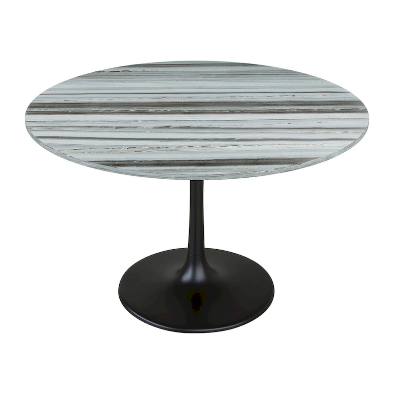 Central City Dining Table Gray & Black