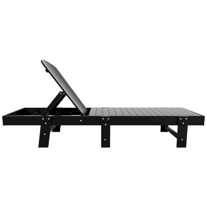 Polytrends Altura Armless Poly Eco-Friendly All Weather Reclining Chaise Lounge (Set of 2)