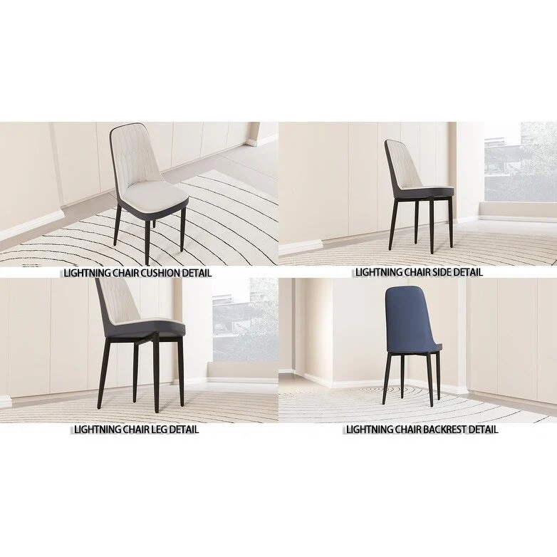 Set Of 4 Dining Chair with Metal Leg