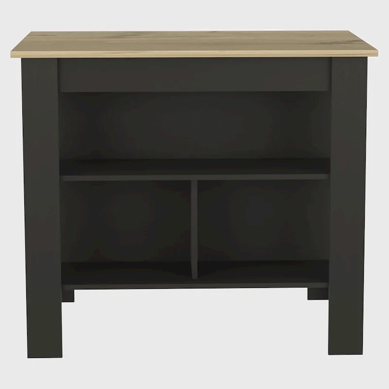 Kitchen Island with Four Legs, Three Shelves