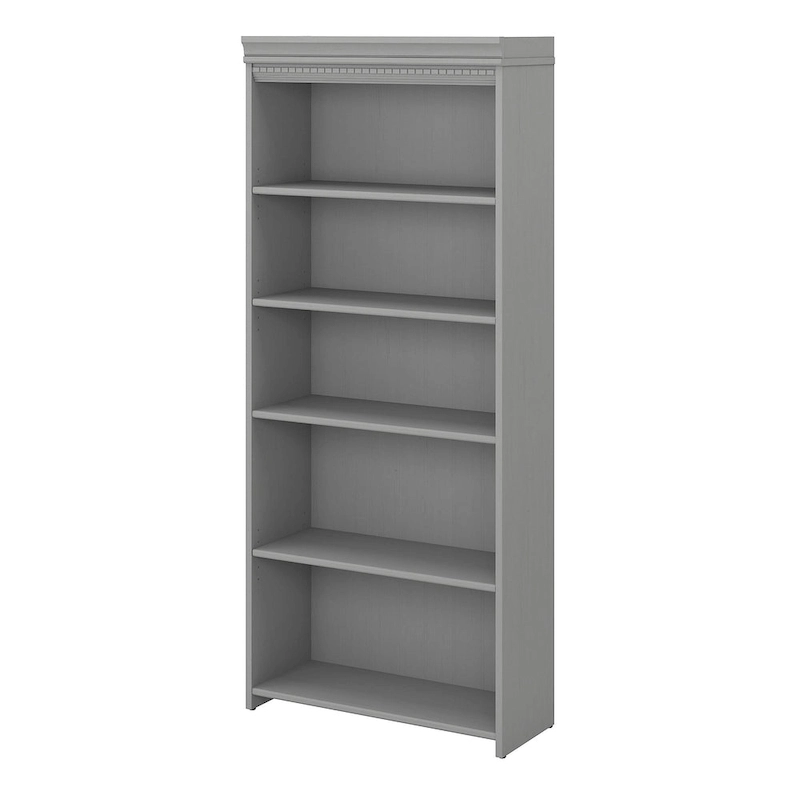 Fairview Antique White 5-shelf Bookcase - Antique - 29.57L x 12.09W x 68.94H
