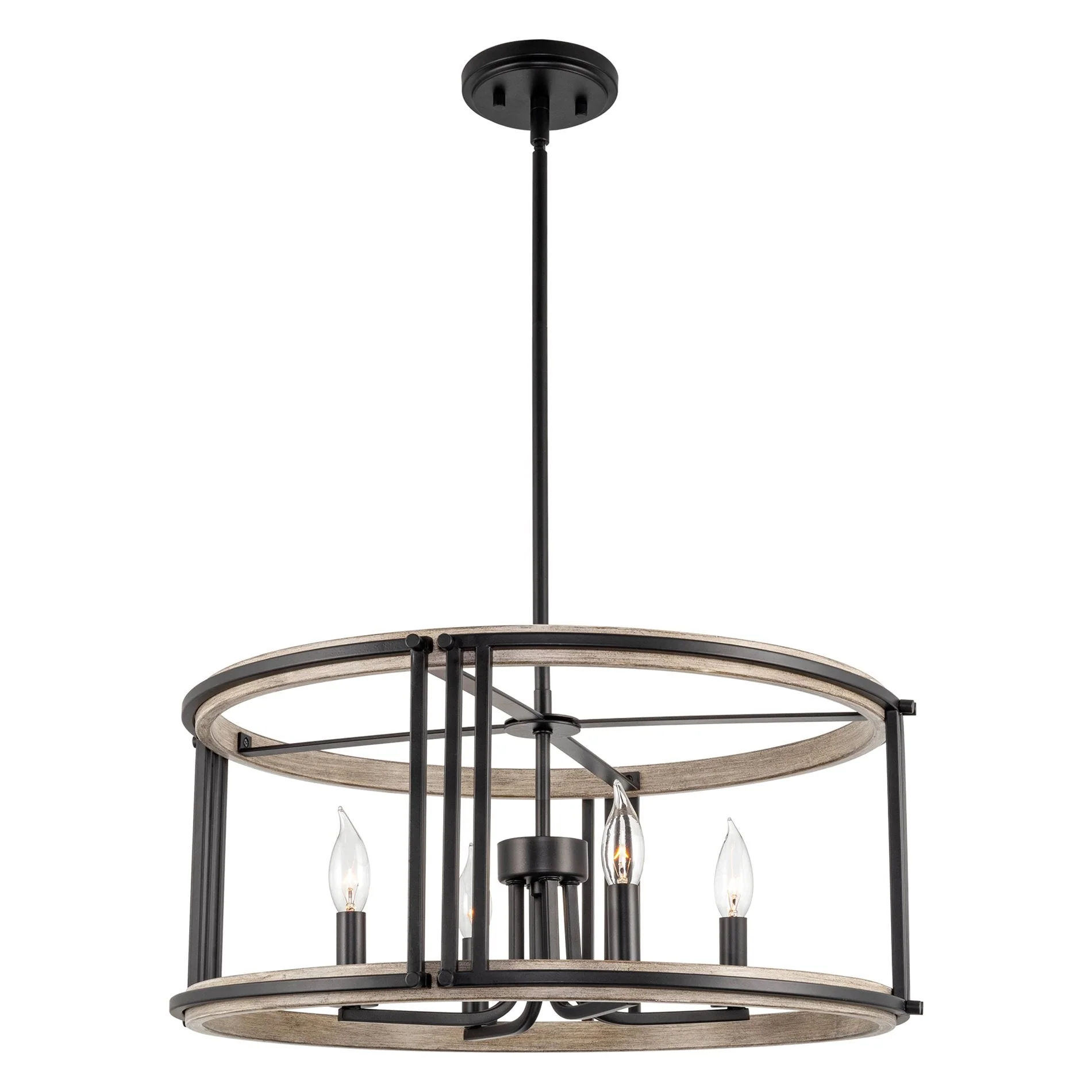 Vista 23 4-Light Modern Farmhouse Drum Pendant Light
