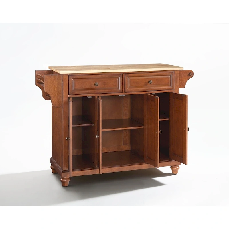 Crosley Cambridge Natural Wood Top Kitchen Island