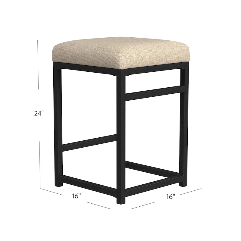 HomePop Backless Metal 24 Counter Stool - 24 inches