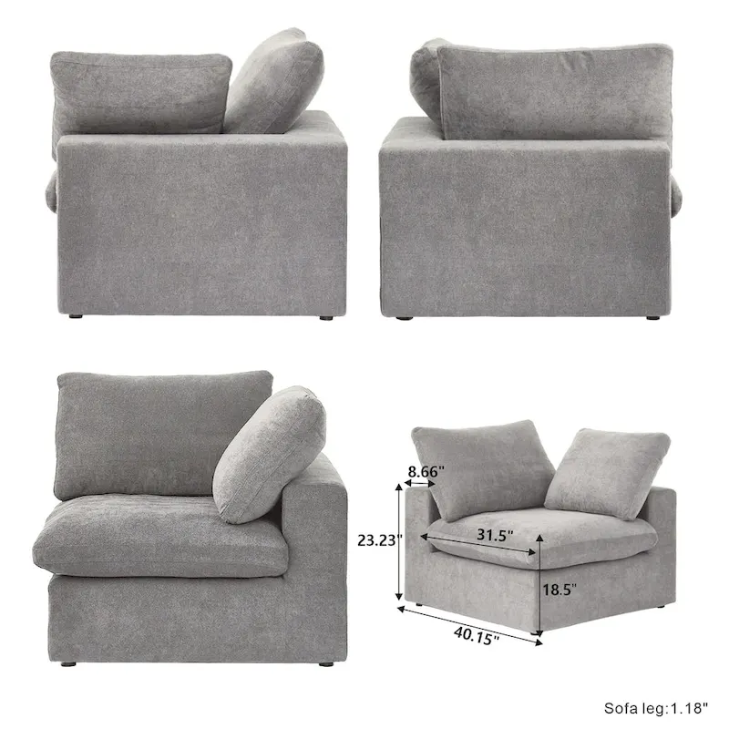 80   Linen Upholstered Loveseat Sofa Sectional Couch